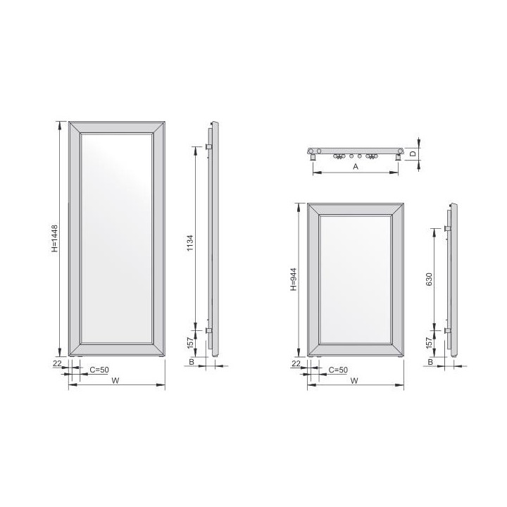 Grzejnik Enix Rama (RM) 59,5x94,4 cm - bronz metalic- sanitbuy.pl