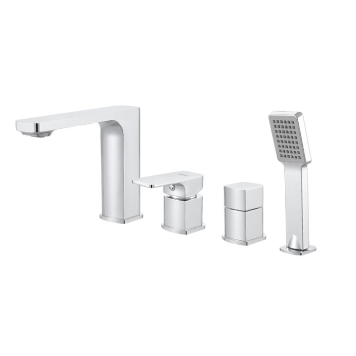 Bateria wannowa 4-otworowa Vedo Mito słuchawka 1-funkcyjna ABS chrom - sanitbuy.pl