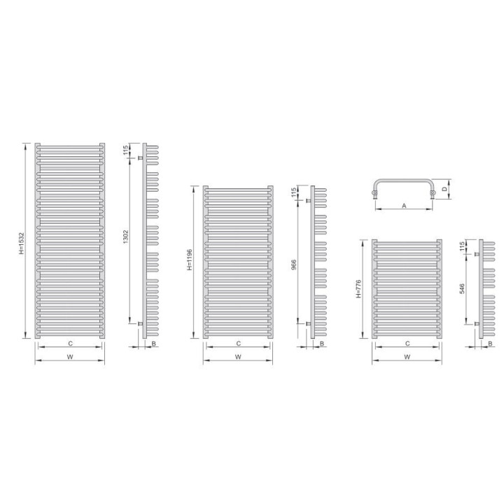 Grzejnik Enix Aster (A) 60x174,4 cm - biały błyszczący- sanitbuy.pl