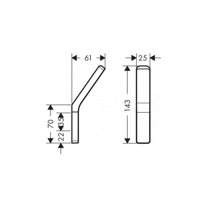 Haczyk pojedynczy Axor Universal chrom - sanitbuy.pl