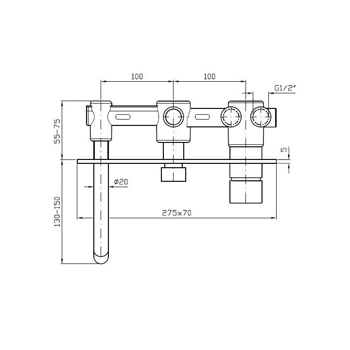 Bateria wannowo-prysznicowa podtynkowa, Zucchetti Pan  stal szczotkowana - sanitbuy.pl