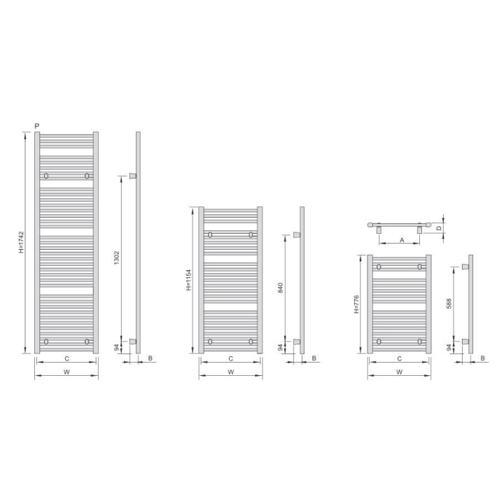 Grzejnik Enix Aster (A) 30x77,6 cm - biały błyszczący- sanitbuy.pl