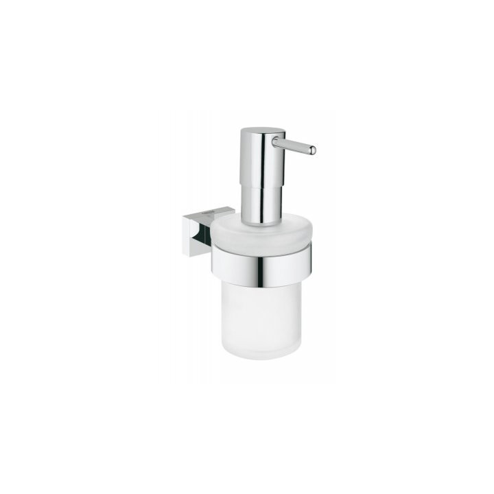 Dozownik na mydło Grohe Essentials Cube z uchwytem chrom - sanitbuy.pl