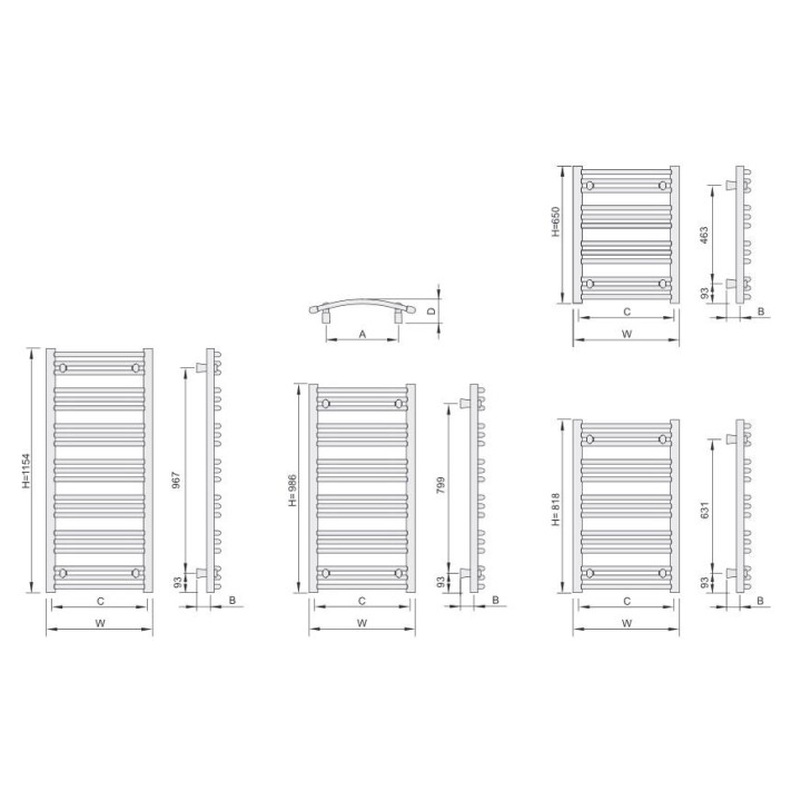 Grzejnik Enix AT 55x156,8 cm - biały błyszczący- sanitbuy.pl