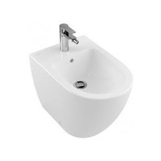 Bidet stojący Villeroy&Bich Subway 2.0, 37x56 cm, z jednym otworem na baterię, z przelewem, biały- sanitbuy.pl