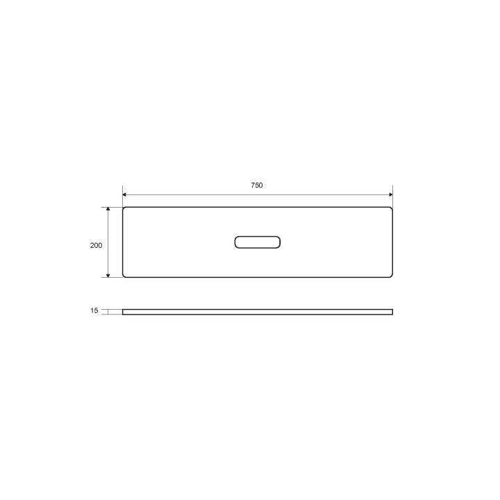 Półka prosta Excellent Zen 20x75cm przeźroczysta - sanitbuy.pl