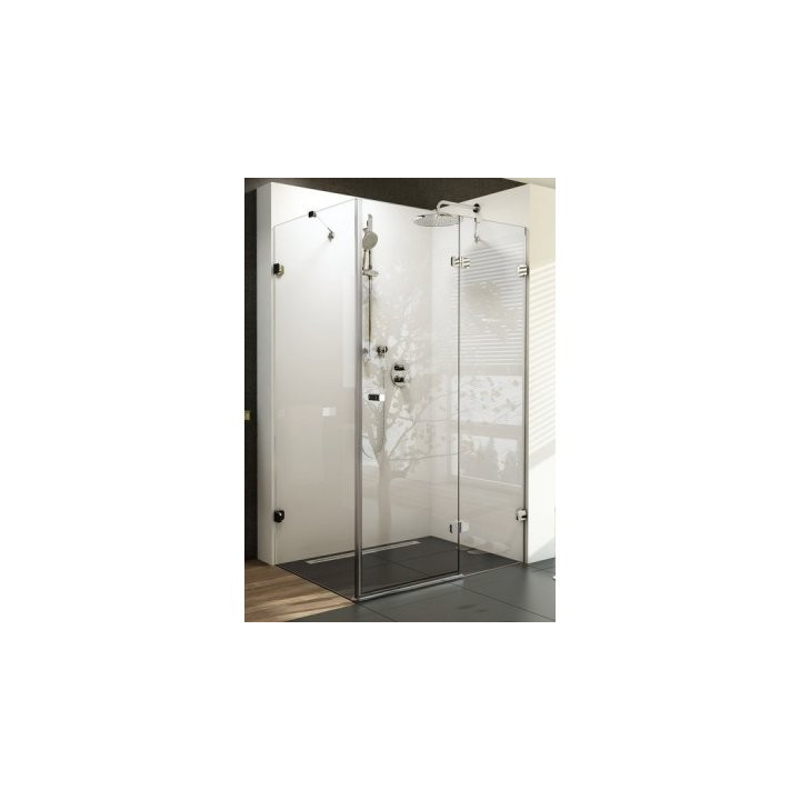 Drzwi prysznicowe i ścianka stała BSDPS 120x90 L Ravak Brilliant z wejściem z przodu - wersja lewa, chrom + transparent- sanitbu