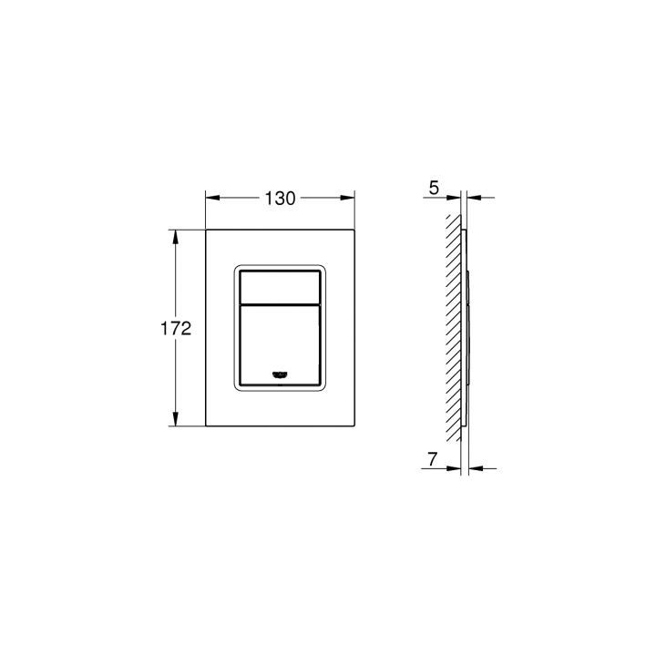 Przycisk spłukujący do wc Grohe Skate Cosmopolitan S, biel alpejska- sanitbuy.pl