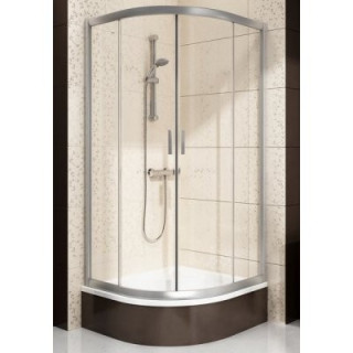 Kabina prysznicowa Ravak Blix Sabina BLCP4-80 półokrągła biel + grafit - sanitbuy.pl