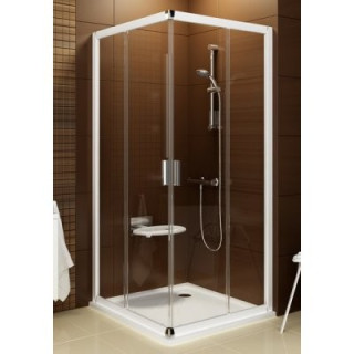 Kabina prysznicowa Ravak Blix BLCP4-90 półokrągła satyna + grafit - sanitbuy.pl