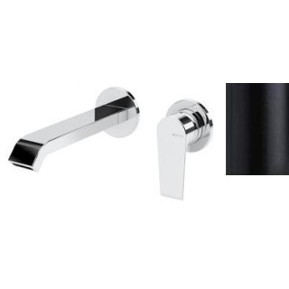 Bateria umywalkowa ścienna Bruma Nautic, wylewka 230 mm satyna- sanitbuy.pl