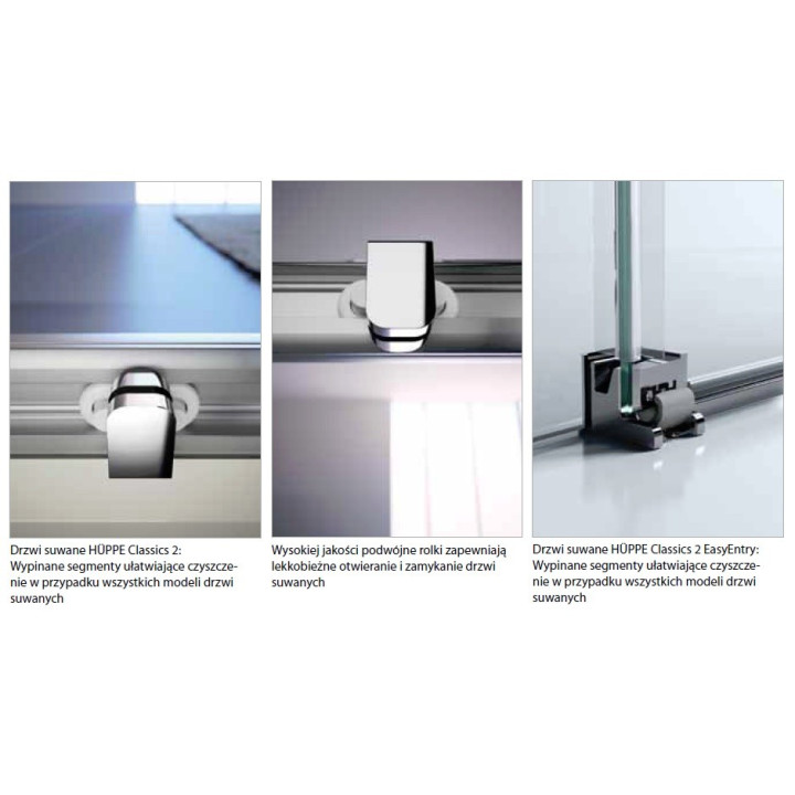 Drzwi suwane 2-częściowe Huppe Classics 2 80cm (1/2)  C20211.087.322Anti-plaque - sanitbuy.pl