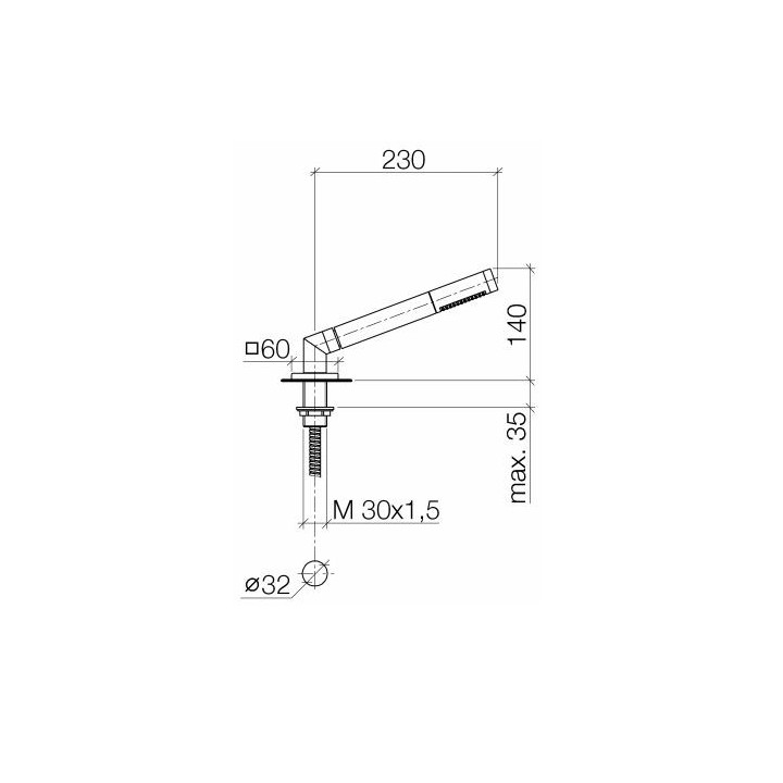 DORNBRACHT Słuchawka prysznicowa Deque 27702980-00- sanitbuy.pl