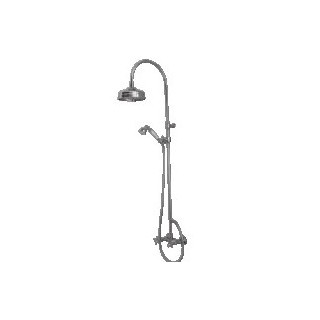 Zestaw prysznicowy Kerasan Retro z deszczownicą i słuchawką prysznicową bronze- sanitbuy.pl