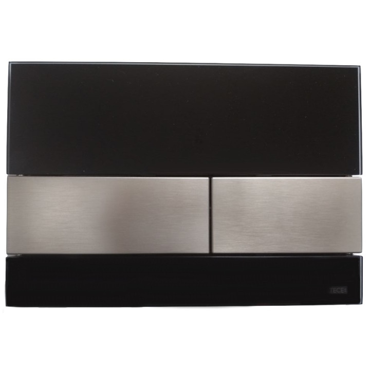 Przycisk spłukujący TECEsquare do WC - szkło czarne, Przyciski stal szczotkowana- sanitbuy.pl