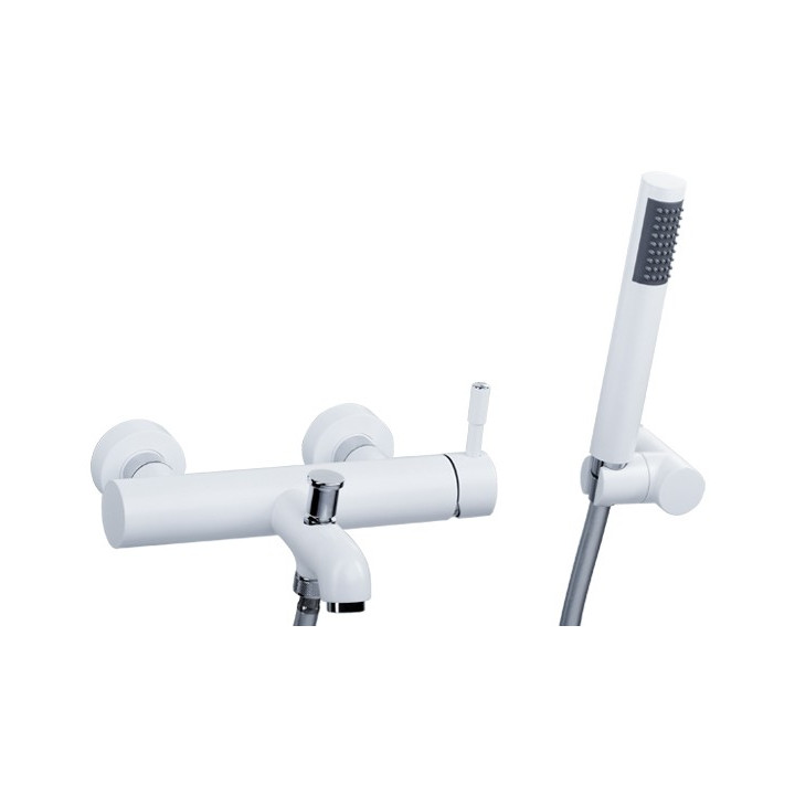 Bateria wannowa natynkowa Valvex Vegane Nero jednouchwytowa z zestawem prysznicowym, czarna - sanitbuy.pl