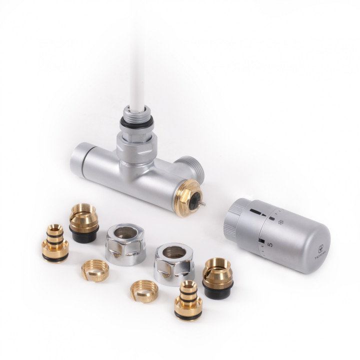 Zawór termostatyczny kątowy z rurką zanurzeniową Terma, Lewy, GZ 3/4' - chrom- sanitbuy.pl