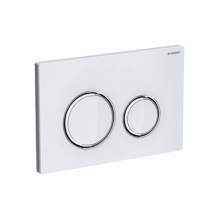 Przycisk spłukujący Geberit Sigma21 szkło białe- sanitbuy.pl