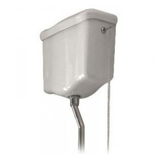 Spłuczka wisząca Kerasan Retro wysokozawieszana, biała- sanitbuy.pl