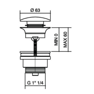 Korek automatyczny klik-klak do umywalek- sanitbuy.pl