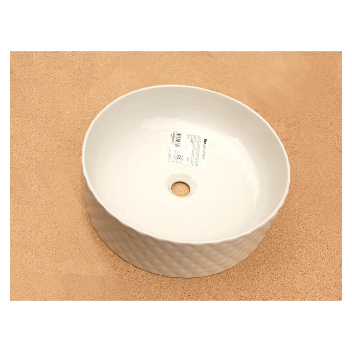 Umywalka 44x14.5 cm nablatowa biała Art Ceram Rombo- sanitbuy.pl