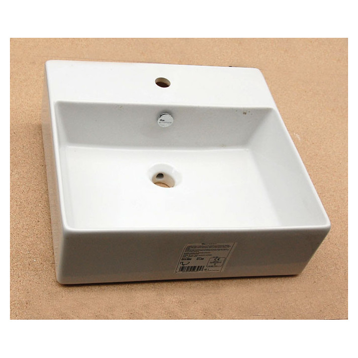 Umywalka ArtCeram Quadro stawiana na blat/ścienna prostokątna 50x48cm, biała- sanitbuy.pl