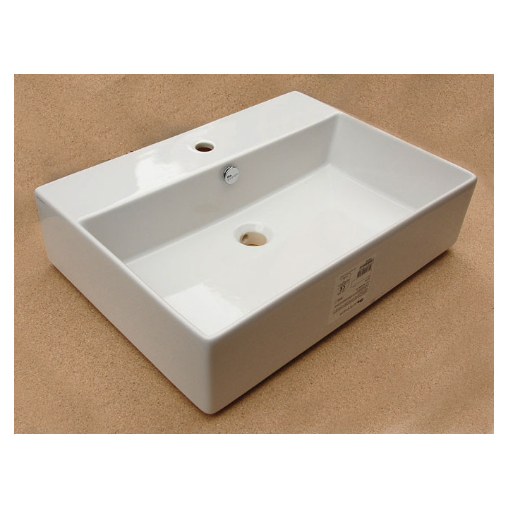 Umywalka ArtCeram Quadro stawiana na blat/ścienna 65x48cm, biała- sanitbuy.pl