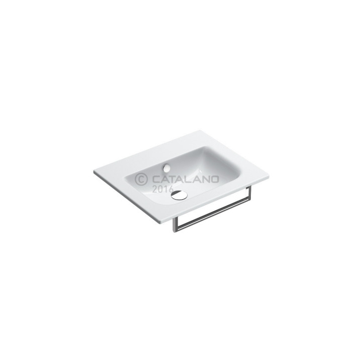 Catalano umywalka Sfera podwieszana z przelewem bez otworu 60x50cm, biała- sanitbuy.pl