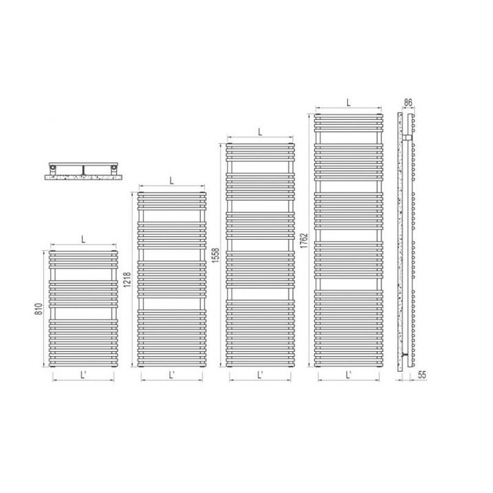 Grzejnik Irsap Flauto 81x45,6 cm - biały- sanitbuy.pl