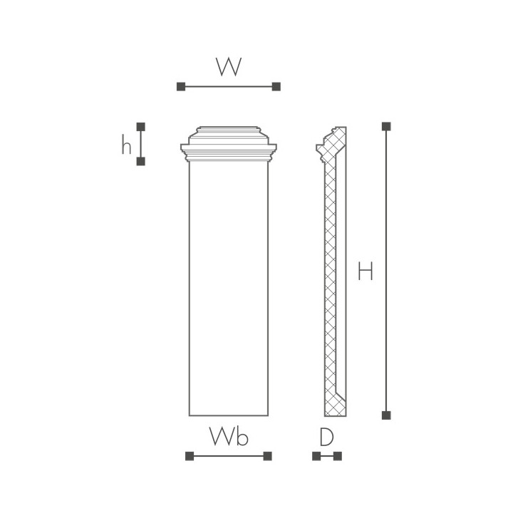 Pilaster baza NMC Arstyl 744x245 mm- sanitbuy.pl