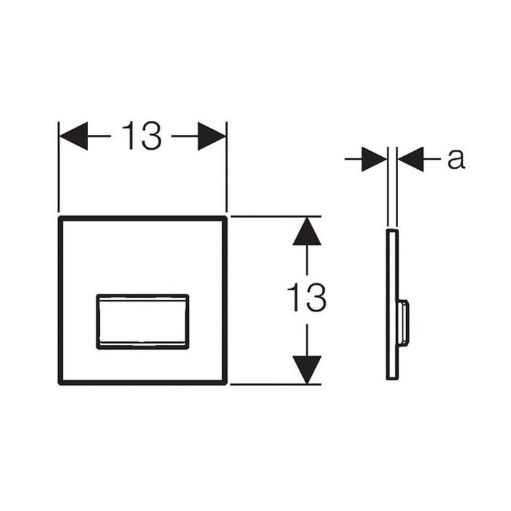 Pneumatyczny zawór spłukujący Geberit Sigma50 do pisuaru ręczny, czarny- sanitbuy.pl