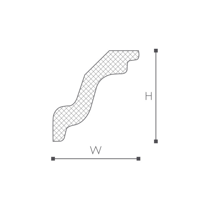 Listwa przysufitowa NMC Nomastyl 70x70x2000 mm- sanitbuy.pl