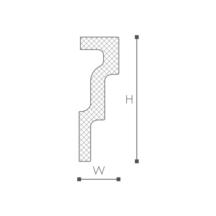 Listwa przysufitowa NMC Nomastyl 120x30x2000 mm- sanitbuy.pl