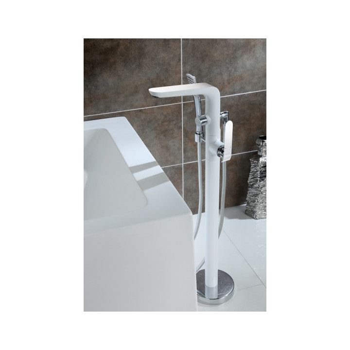 Art Platino Emira Jednouchwytowa bateria wannowa wolnostojąca, biały/chrom- sanitbuy.pl