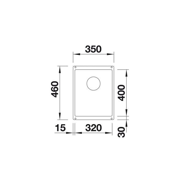 Zlew podblatowy Blanco Siligranit InFino 19x40cm, biały- sanitbuy.pl