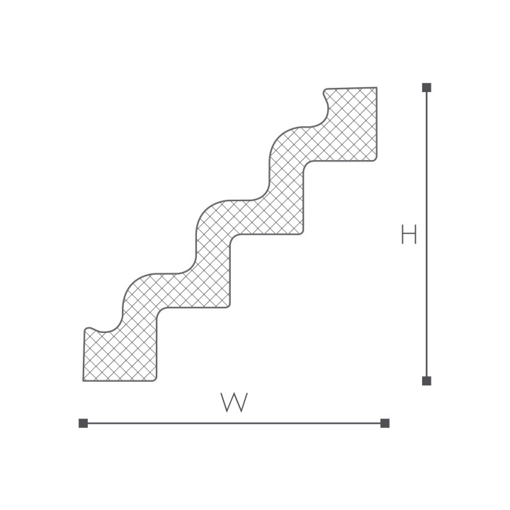 Listwa przysufitowa NMC Nomastyl 130x130x2000 mm- sanitbuy.pl