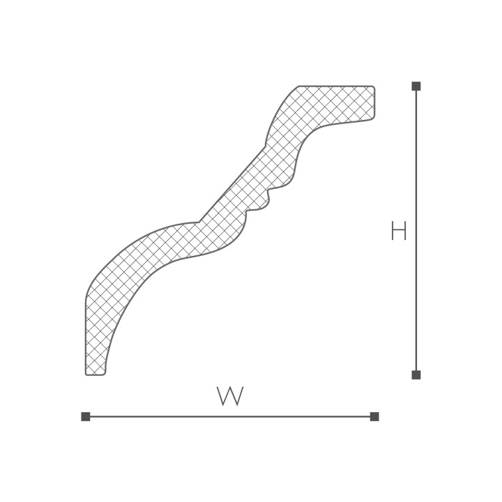 Listwa przysufitowa NMC Nomastyl 140x140x2000 mm- sanitbuy.pl