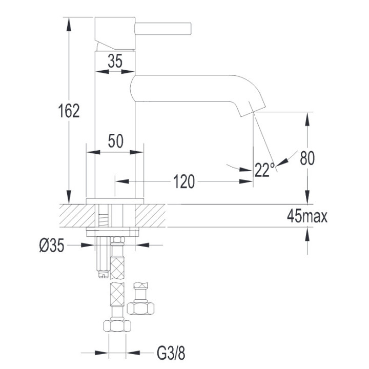 Bateria umywalkowa, sztorcowa Omnires Y, czarny mat- sanitbuy.pl