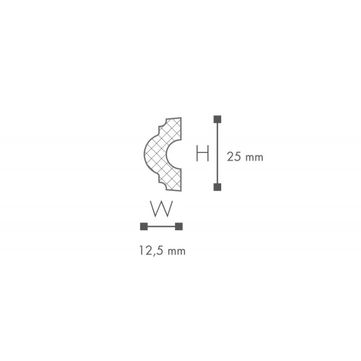 Listwa przyścienna NMC Wallstyl 25x12,5x2000- sanitbuy.pl