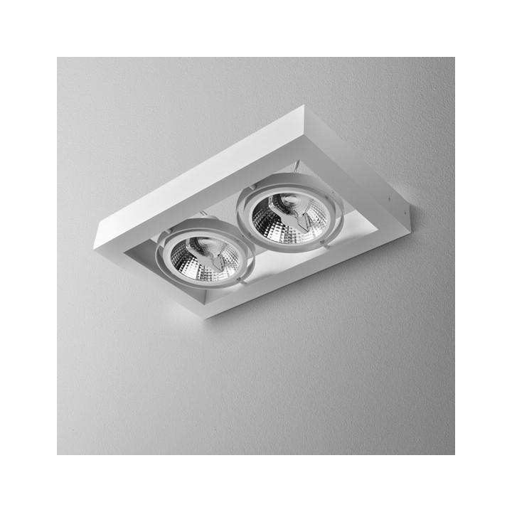 Kinkiet AQForm Cadra 111x2, biały mat- sanitbuy.pl