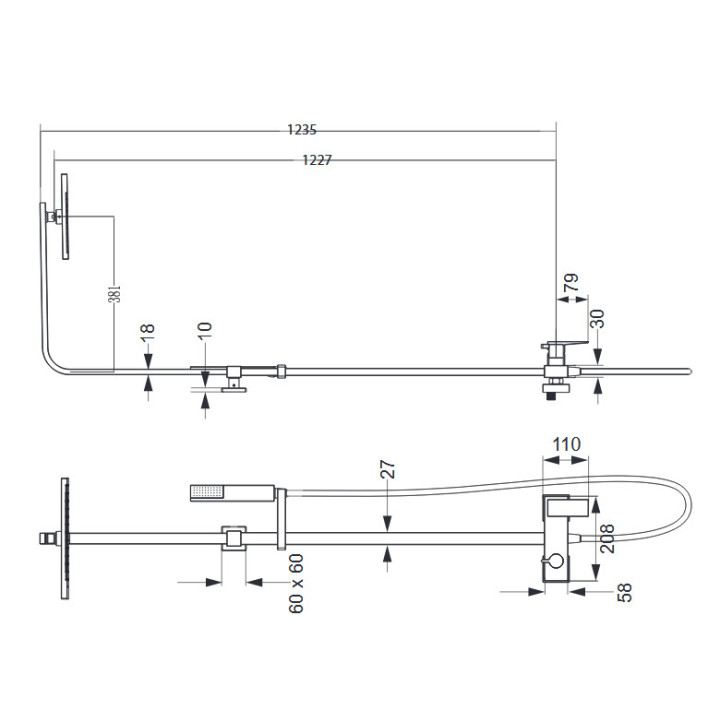 System prysznicowy Omnires Fresh natynkowy, chrom- sanitbuy.pl