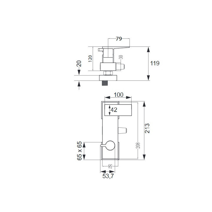 System prysznicowy Omnires Fresh natynkowy, chrom- sanitbuy.pl