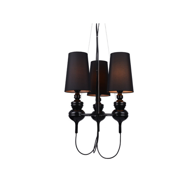 Lampa wisząca Azzardo Baroco 3 Pendant, czarna- sanitbuy.pl