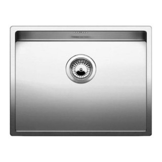 Zlewozmywak stalowy jednokomorowy Blanco Claron 500-U 54x44 cm podwieszany, bez korka automatycznego, stalowy - sanitbuy.pl