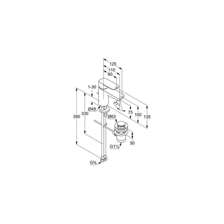 Bateria wannowo-prysznicowa ścienna Kludi Pure&Style chrom - sanitbuy.pl