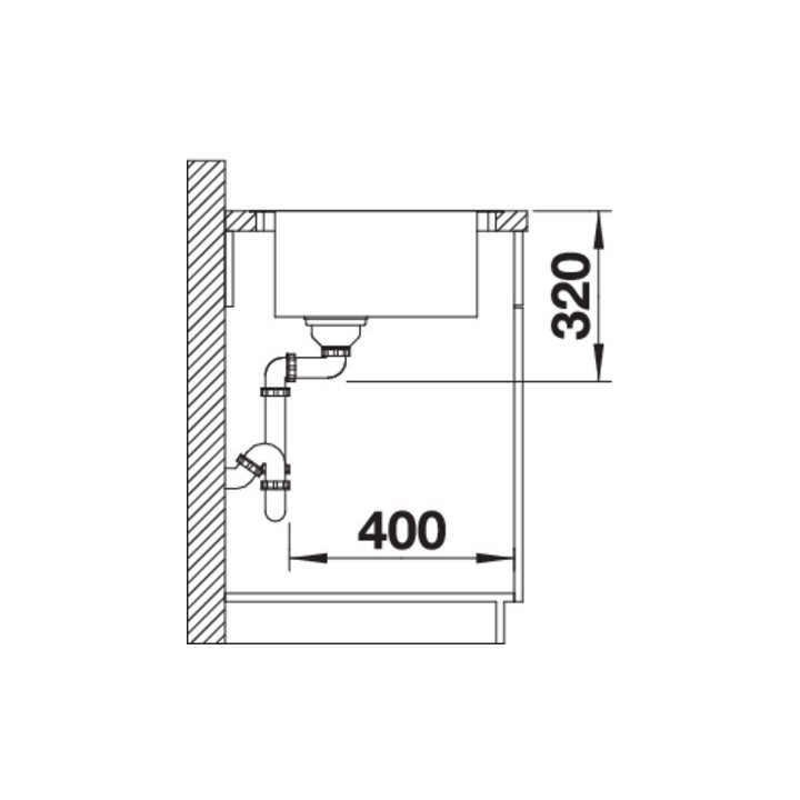 Zlewozmywak stalowy jednokomorowy Blanco Andano XL 6 S-IF 100x50 cm prawa komora, z ociekaczem, z korkiem automatycznym i z akce