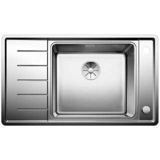 Zlewozmywak stalowy jednokomorowy Blanco Andano XL 6 S-IF 100x50 cm lewa komora, z ociekaczem, z korkiem automatycznym i z akces