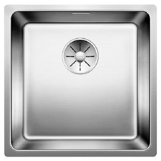 Zlewozmywak stalowy jednokomorowy Blanco Andano 340-U 38x44 cm podwieszany bez korka automatycznego, stalowy - sanitbuy.pl