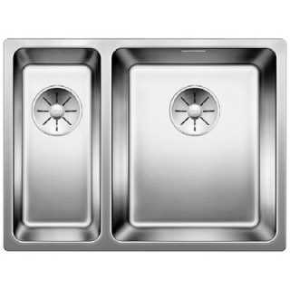 Zlewozmywak stalowy półtorakomorowy Blanco Andano 340/180-U 58,5x44 cm podwieszany, lewa komora, bez korka automatycznego, stalo