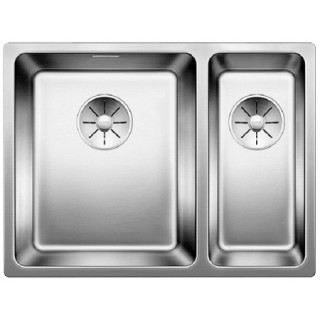 Zlewozmywak stalowy półtorakomorowy Blanco Andano 340/180-IF 58,5x44 cm prawa komora, z korkiem automatycznym, stalowy - sanitbu